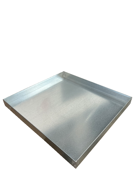 Heavy-Duty Galvanized Steel Drain Pan – Premium, Rust-Resistant HVAC Condensate Pan – Leak-Proof for Maximum Protection – Without Hole Option